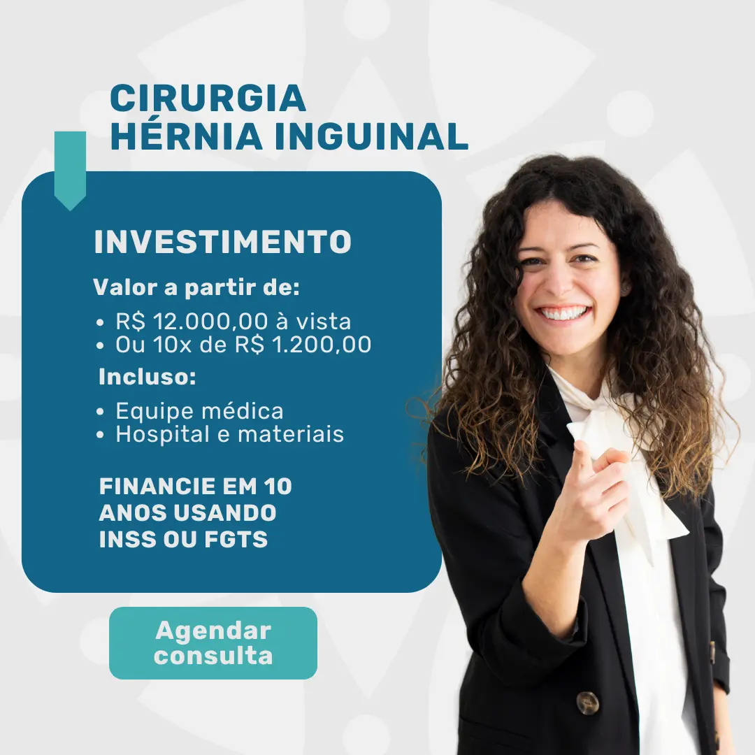 Cirurgia de Hérnia Inguinal Particular com Dr. Rodrigo Barbosa 1 Saiba o valor da cirurgia de hernia inguinal particular.