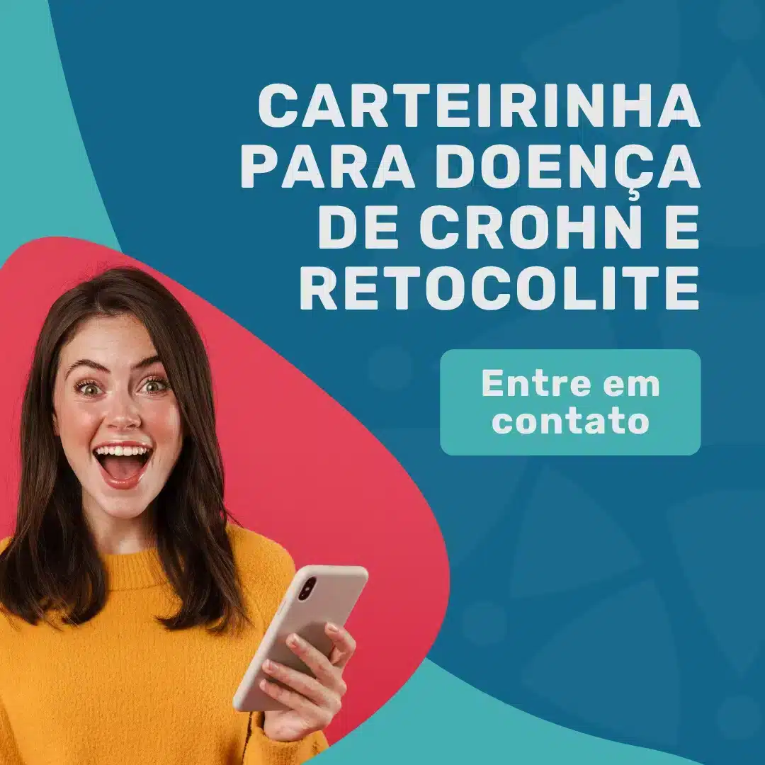 Carteirinha para Doença de Crohn e Retocolite Ulcerativa 2 Entre em contato para obter a sua carteirinha para Doença de Crohn e retocolite ulcerativa.