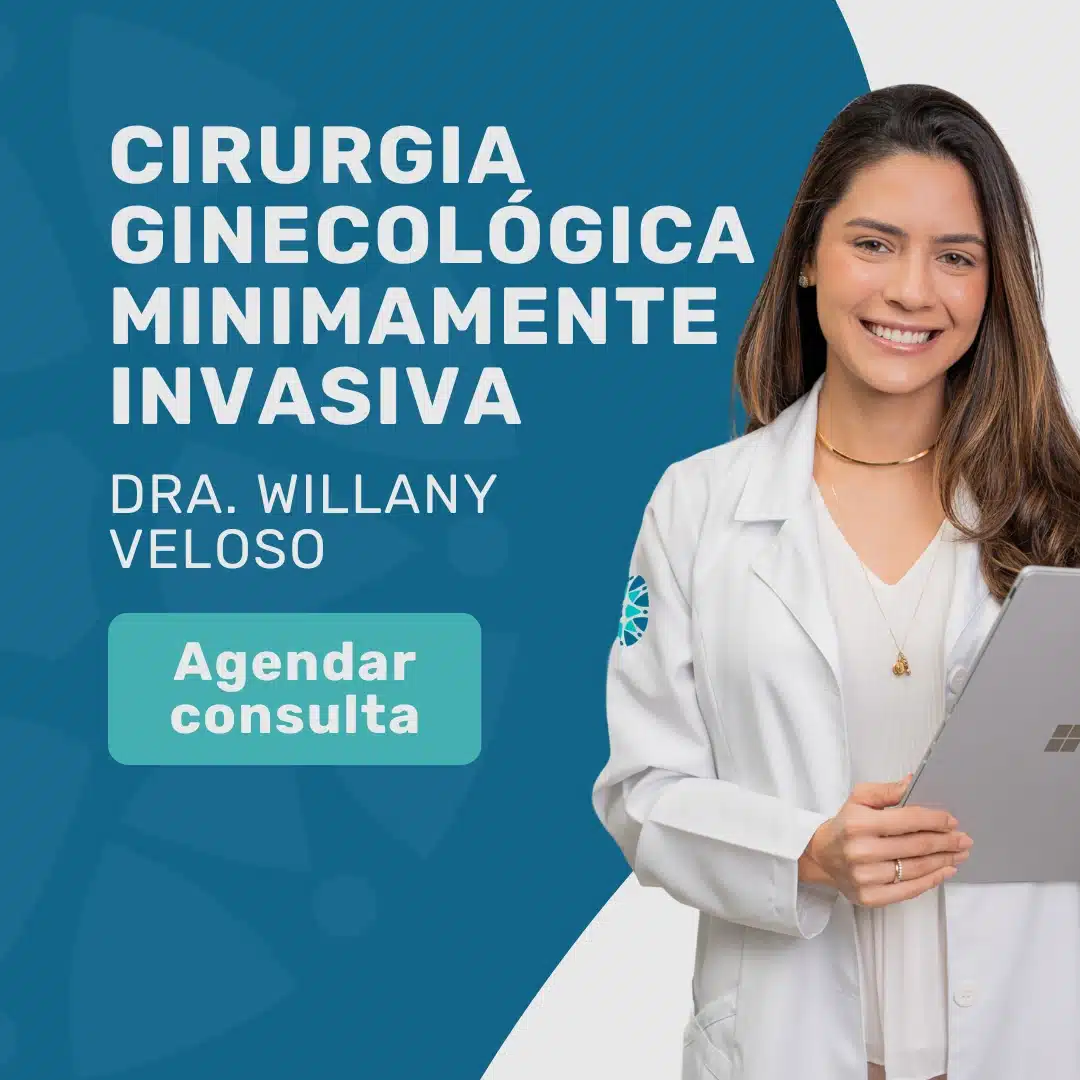 Quando a cirurgia ginecológica minimamente invasiva é indicada? 1 Olá, vim do site da Medicina em Foco e gostaria de agendar uma consulta com a Dra. Willany Veloso para saber mais sobre Cirurgia ginecológica minimamente invasiva.