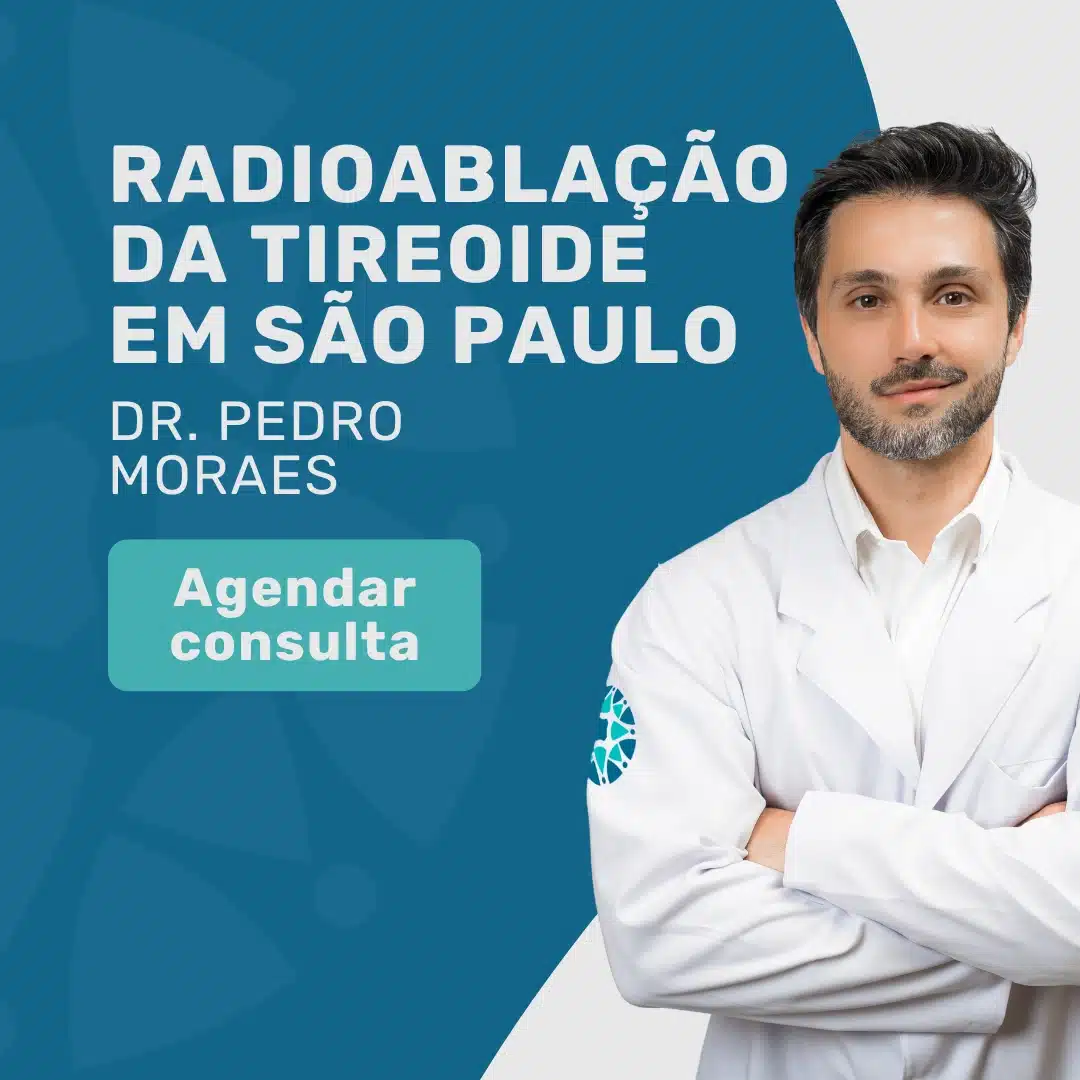 Tenho nódulos na tireoide e agora doutor? 1 Olá, vim do site e gostaria de mais informações sobre consulta com o Dr. Pedro Moraes sobre Radioablação da Tireoide